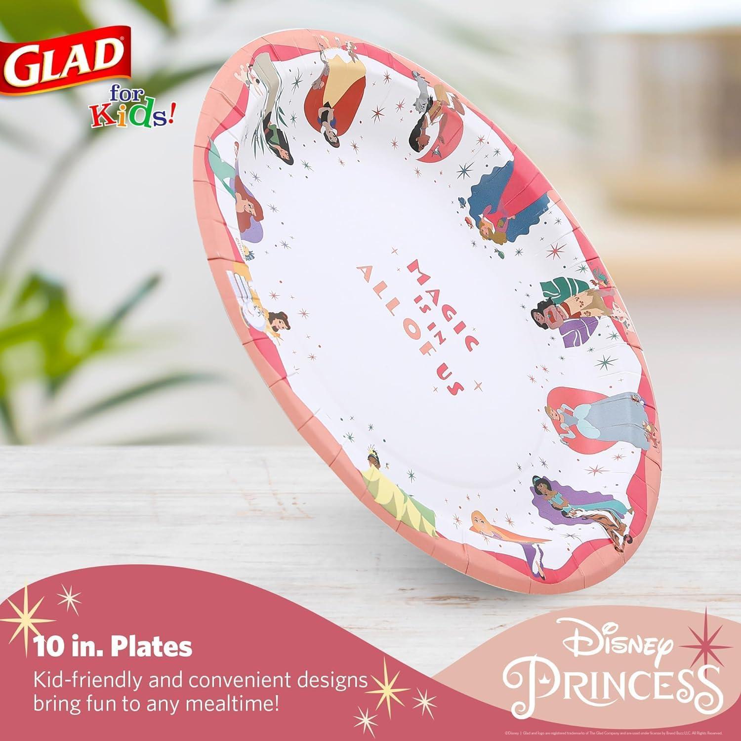 Platos de Papel Princesa Glad 10" (25,4 cm) 20 Piezas