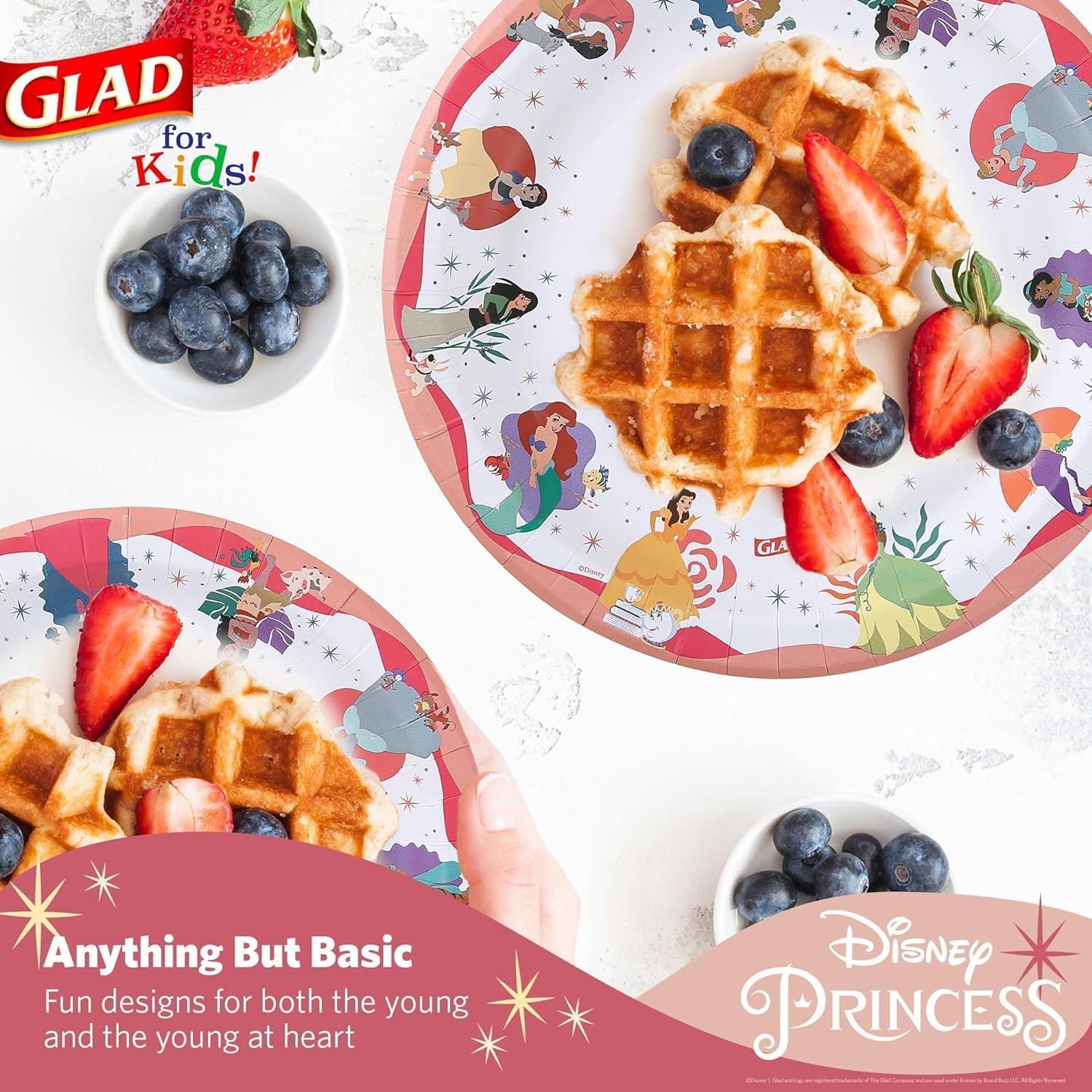 Platos de Papel Princesa Glad 10" (25,4 cm) 20 Piezas