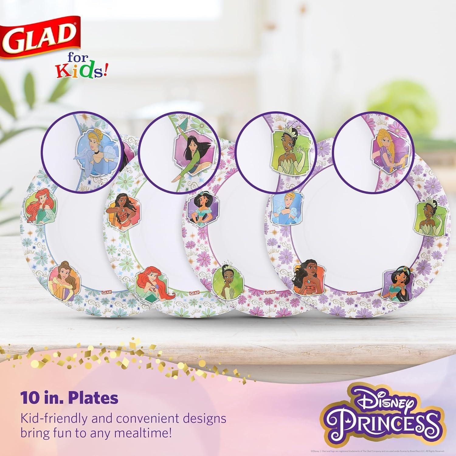 Platos de Papel Disney Princesa Glad 10" - 30 Piezas