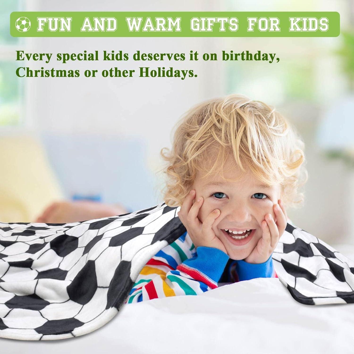 Manta de Fútbol MASTIEE 101.6x127 cm Suave y Lavable