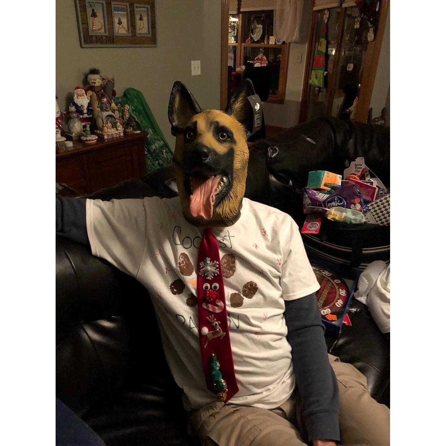 Máscara de Cabeza de Perro Pastor Alemán CreepyParty