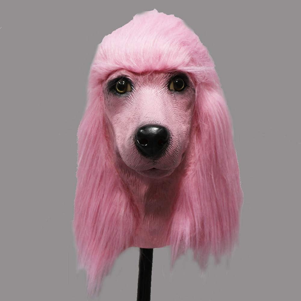 Máscara de perro Poodle de látex para adultos - Halloween y cosplay