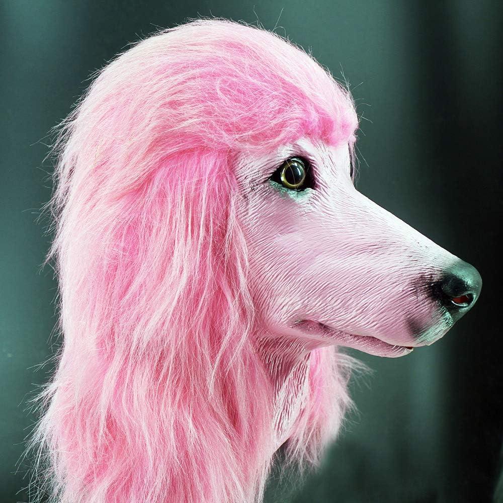 Máscara de perro Poodle de látex para adultos - Halloween y cosplay