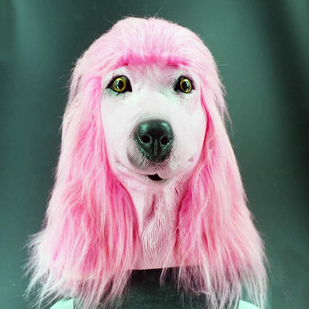 Máscara de perro Poodle de látex para adultos - Halloween y cosplay