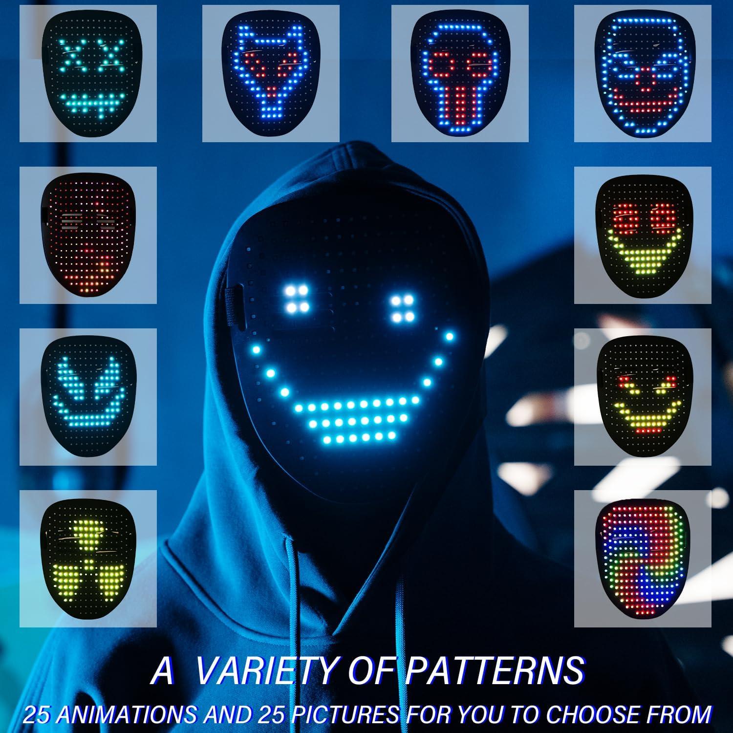 Máscara LED Transformadora COOLGUARDER con Detección de Gestos