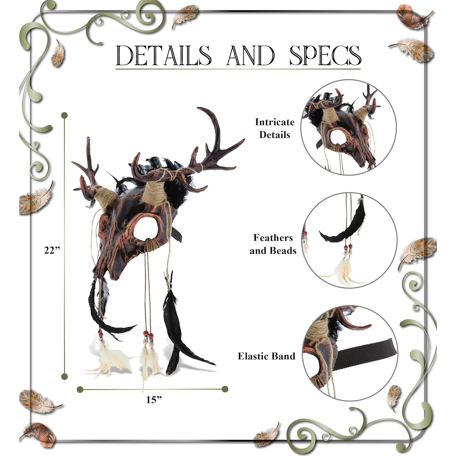 Máscara de Calavera de Ciervo con Cuernos Attitude Studio