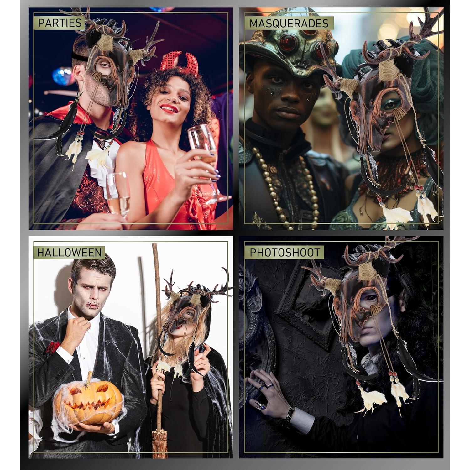 Máscara de Calavera de Ciervo con Cuernos Attitude Studio