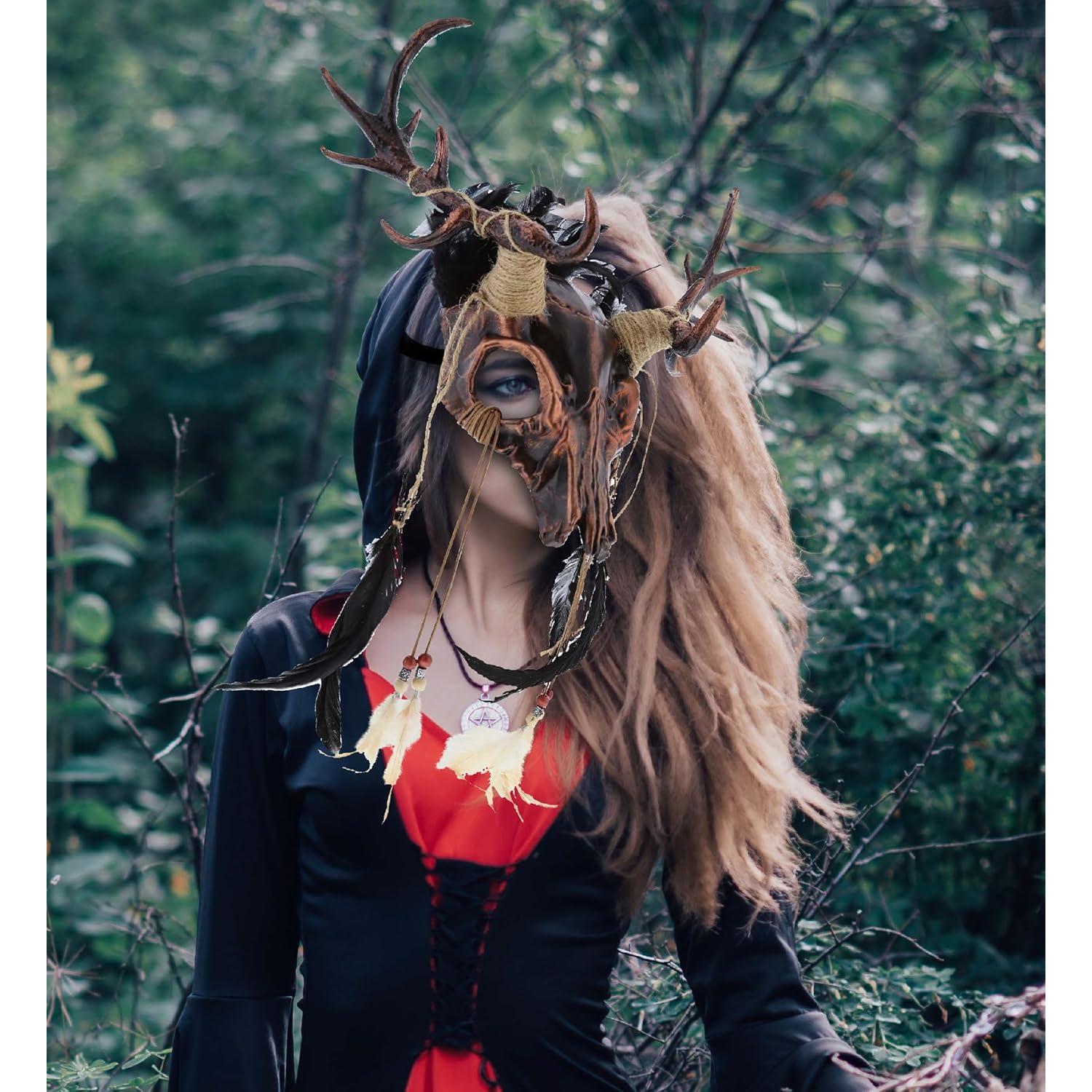 Máscara de Calavera de Ciervo con Cuernos Attitude Studio