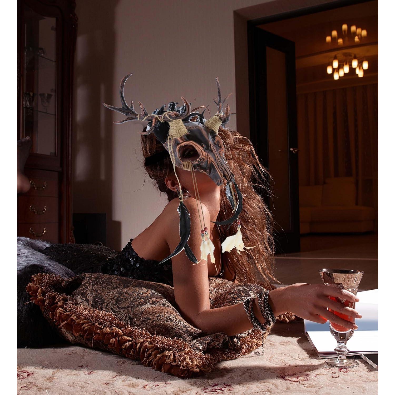 Máscara de Calavera de Ciervo con Cuernos Attitude Studio