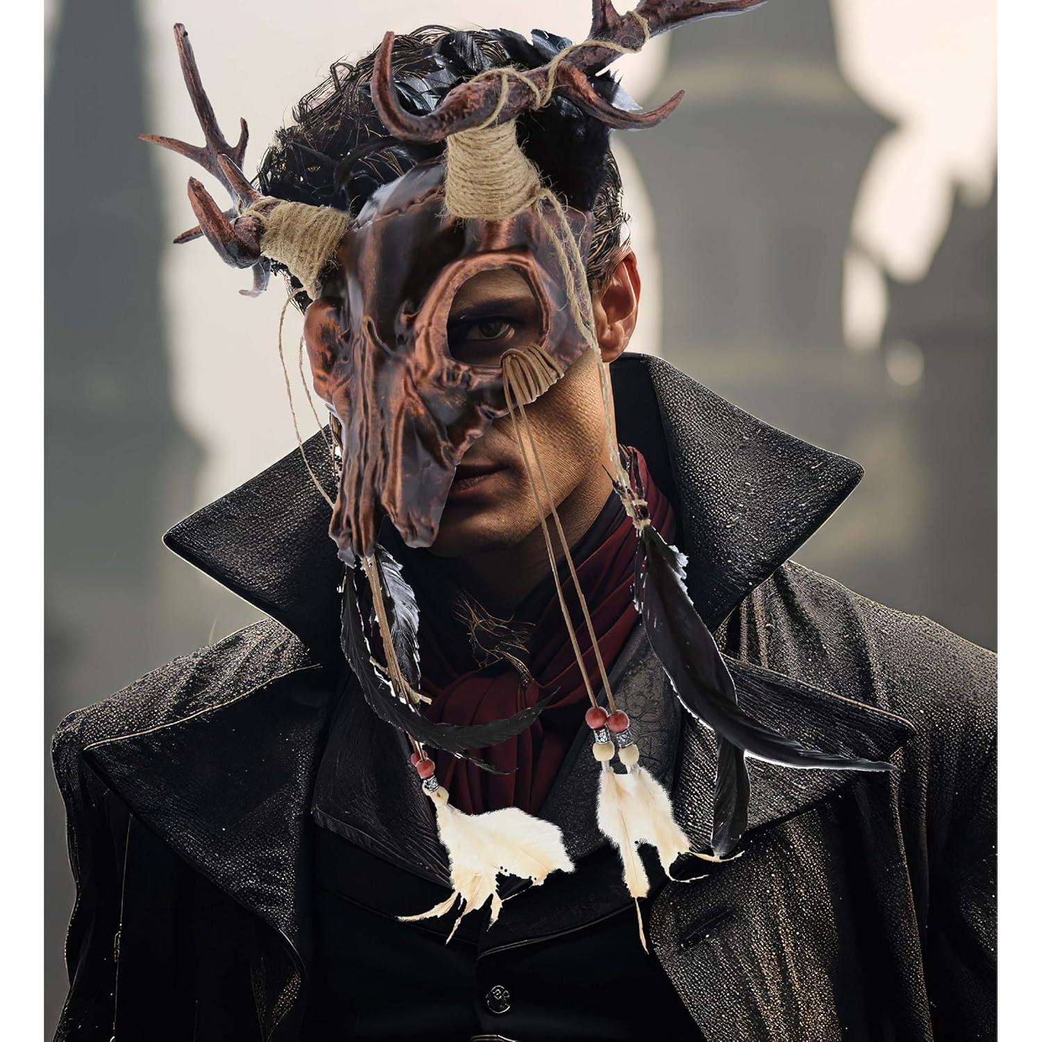 Máscara de Calavera de Ciervo con Cuernos Attitude Studio