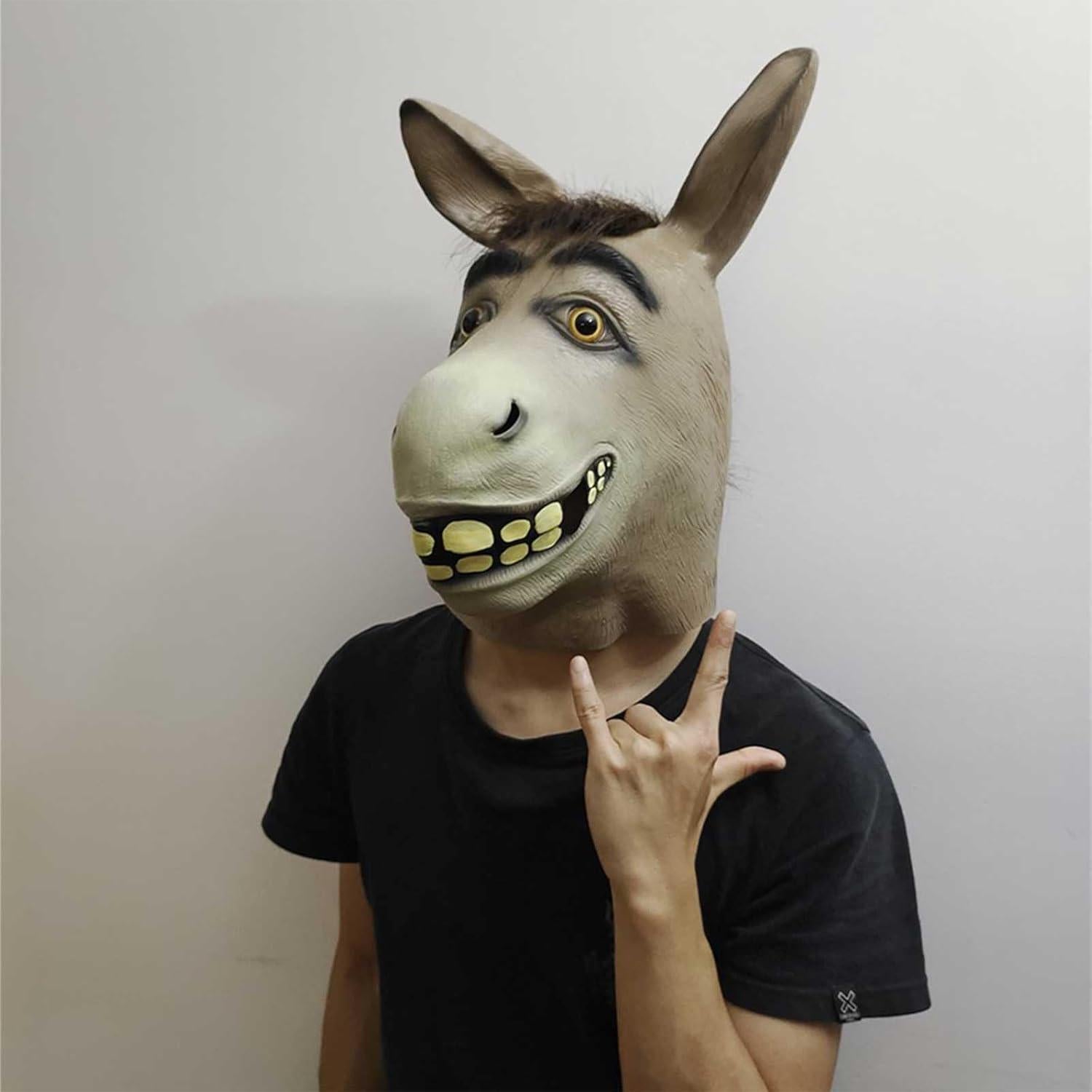 Máscara de Burro de Láttex para Disfraces Adultos Carnaval