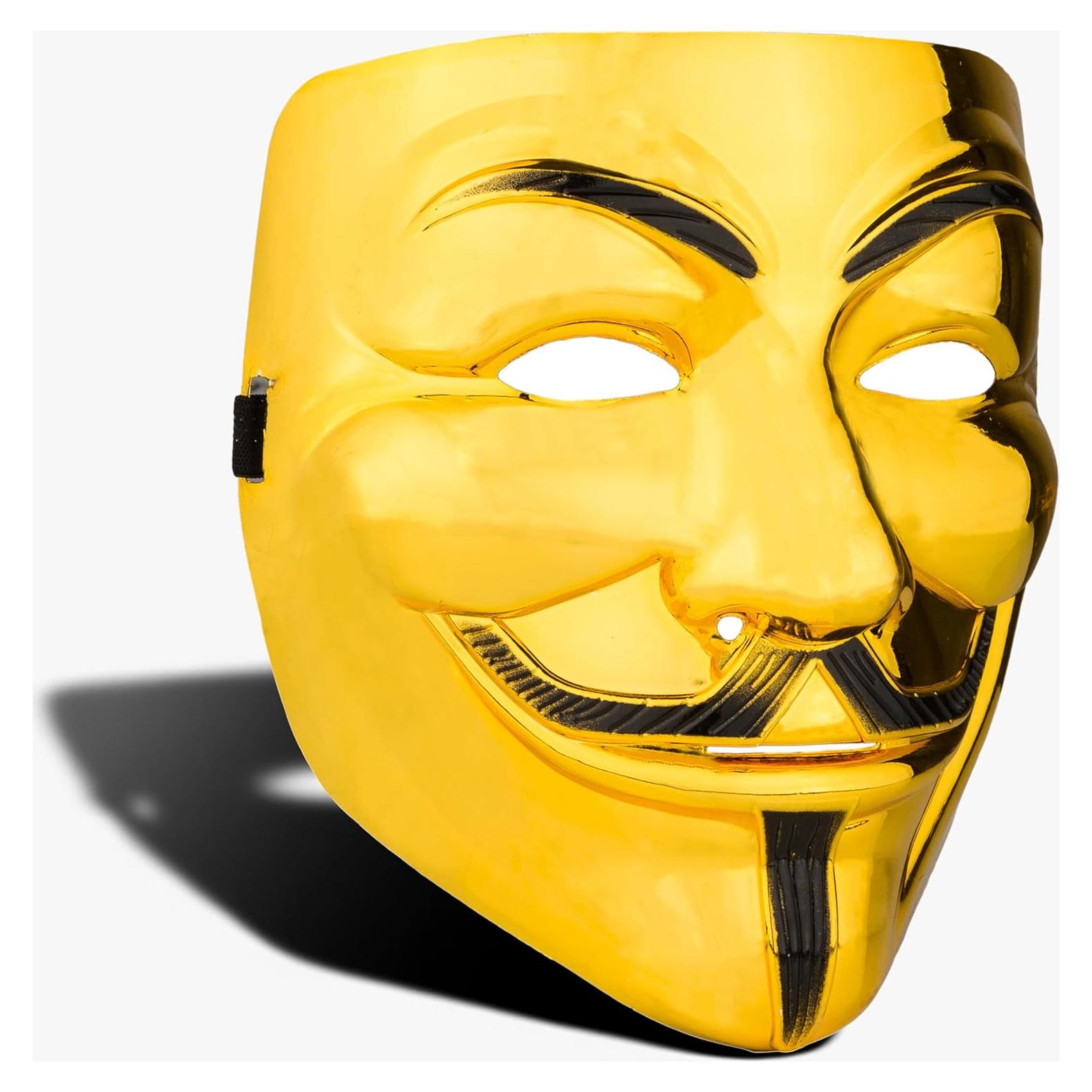 Máscara de Guy Fawkes Dorada Diximus para Halloween