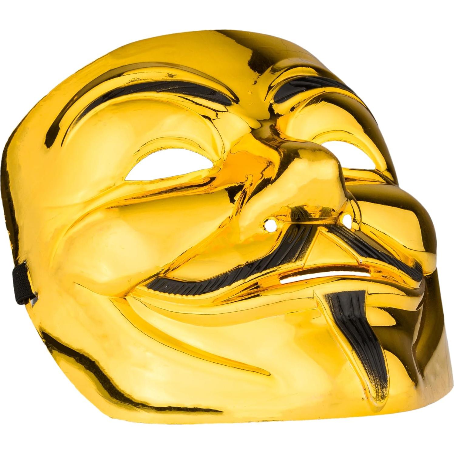 Máscara de Guy Fawkes Dorada Diximus para Halloween