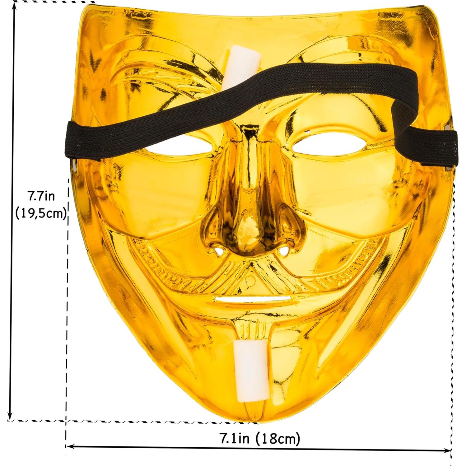 Máscara de Guy Fawkes Dorada Diximus para Halloween