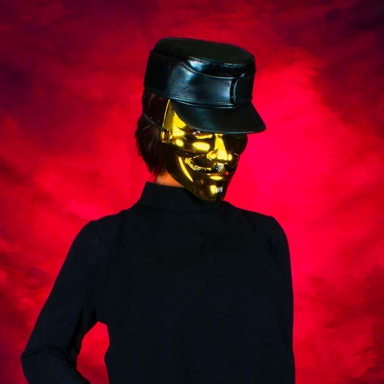 Máscara de Guy Fawkes Dorada Diximus para Halloween