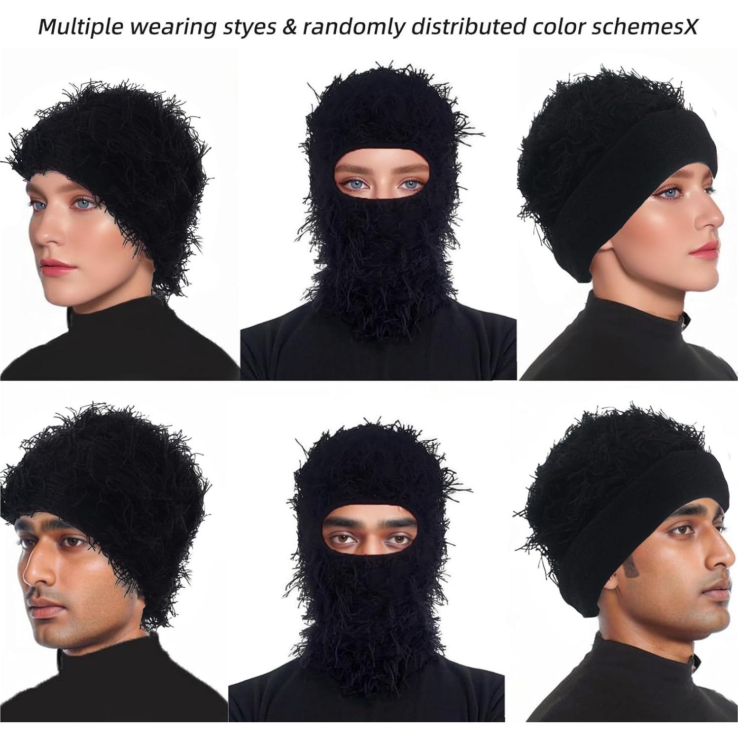 Máscara Balaclava Unisex Ezovino Negra Tejido Acrílico