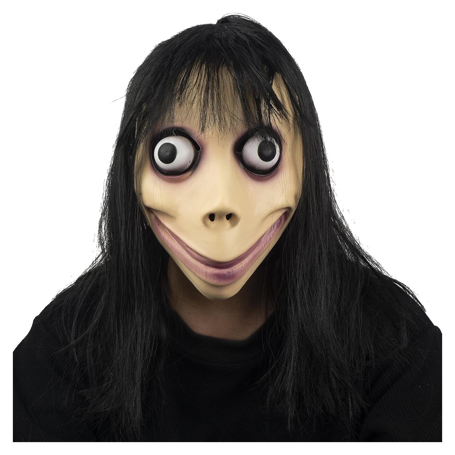 Máscara de Halloween Momo PartyHop de Láttex para Adultos y Niños