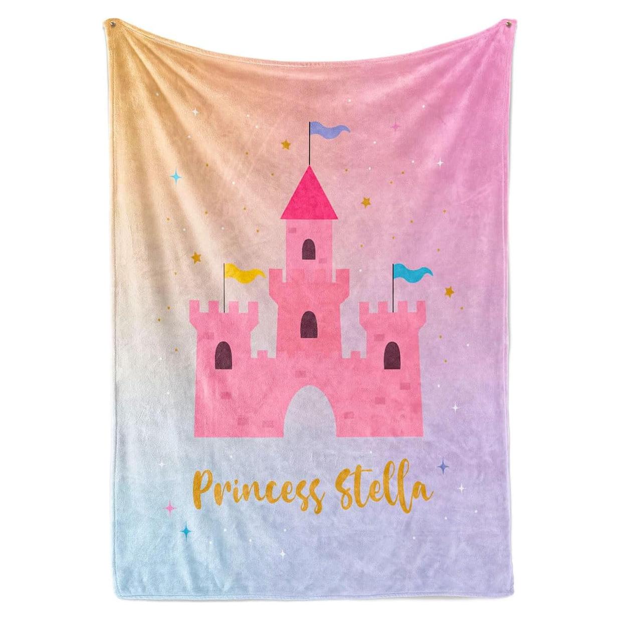 Manta Sherpa Personalizada Castillo Princesa 127x152 cm