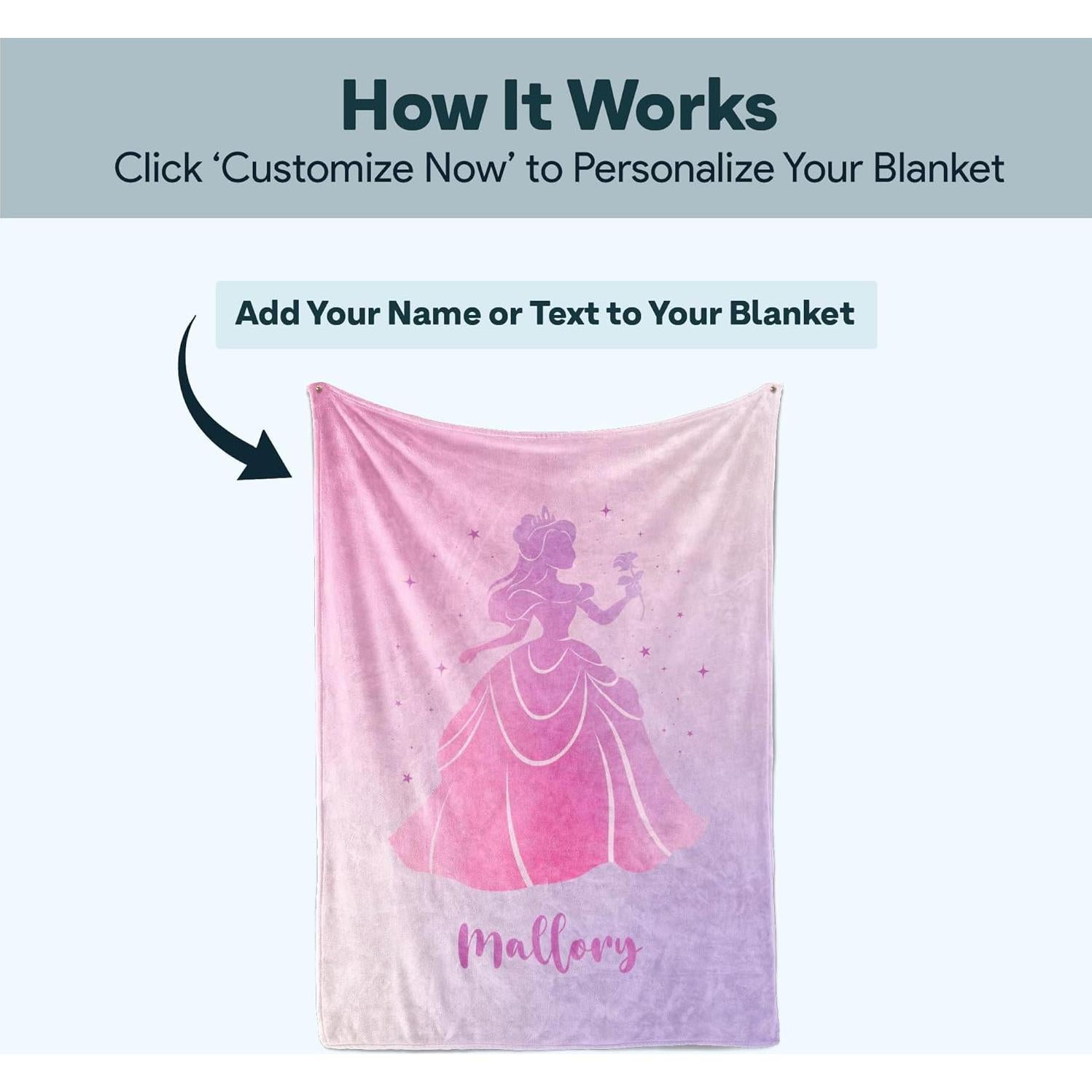 Manta Sherpa Personalizada Castillo Princesa 127x152 cm