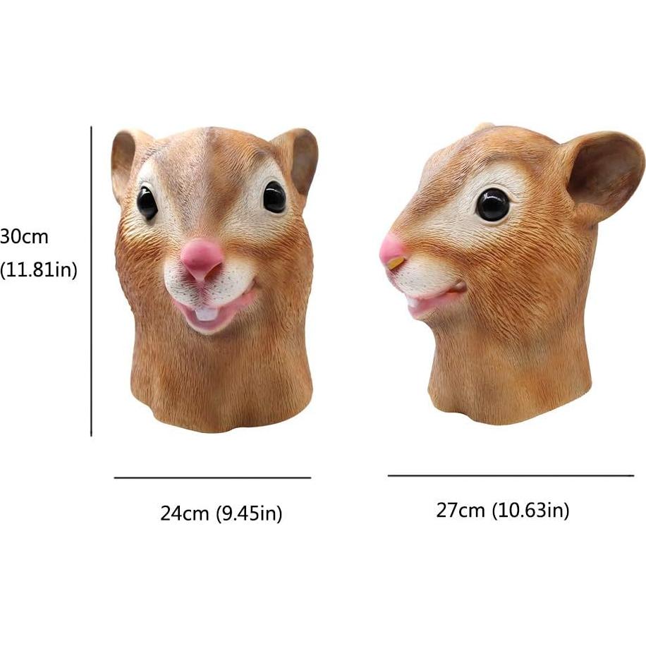 Máscara de Ardilla PartyHop de Láttex para Halloween