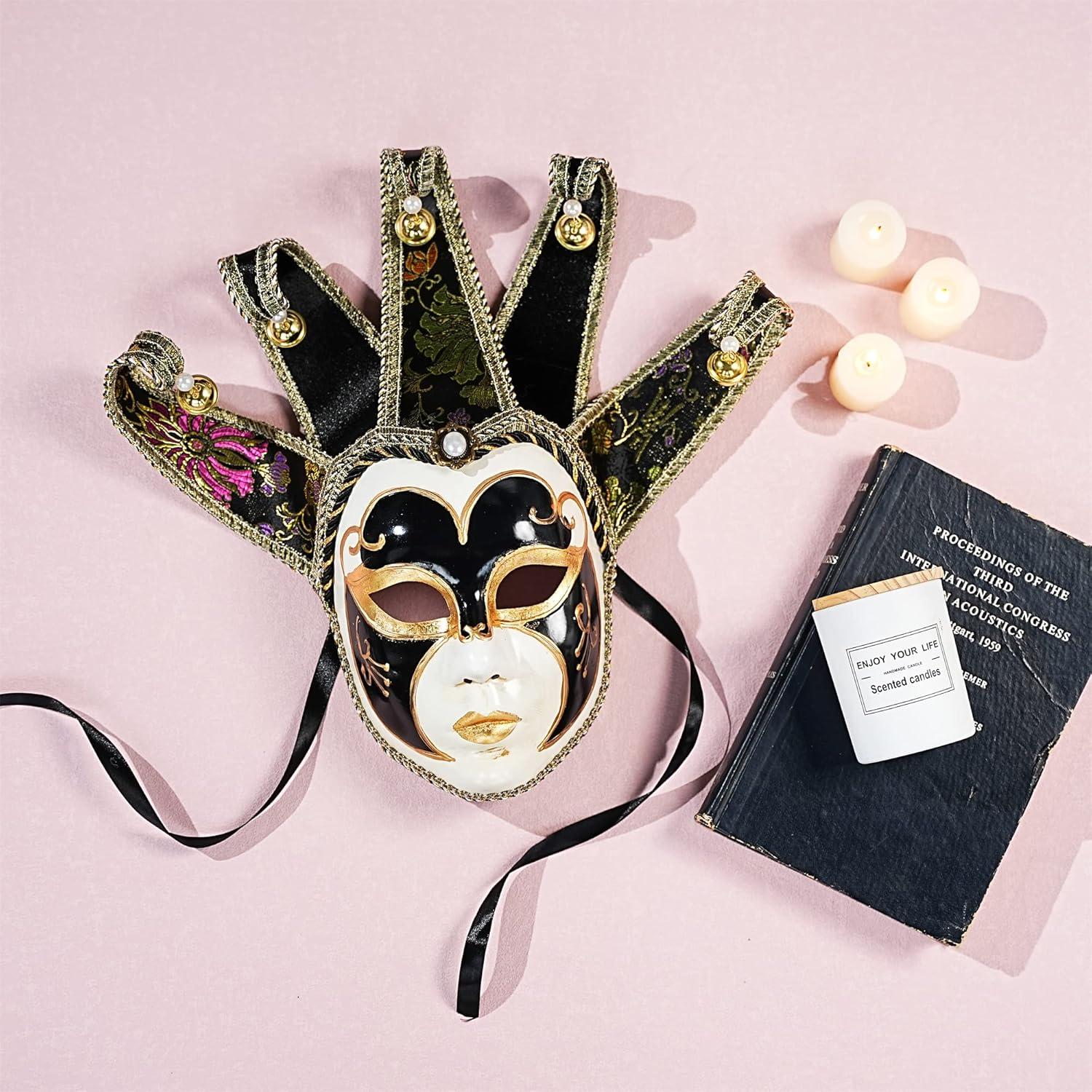 Máscara de Comedia Veneciana YU FENG 69x46 cm para Fiesta