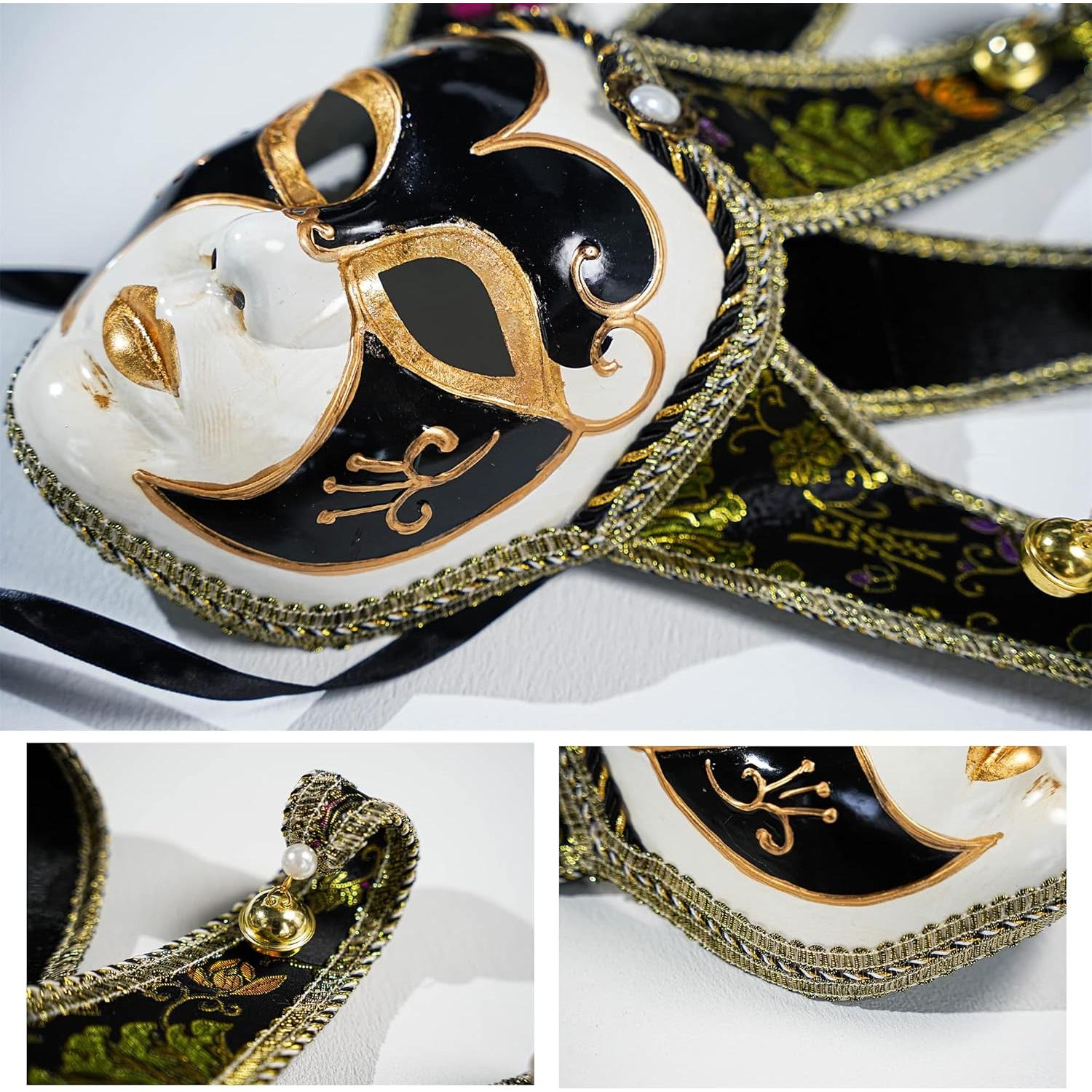 Máscara de Comedia Veneciana YU FENG 69x46 cm para Fiesta