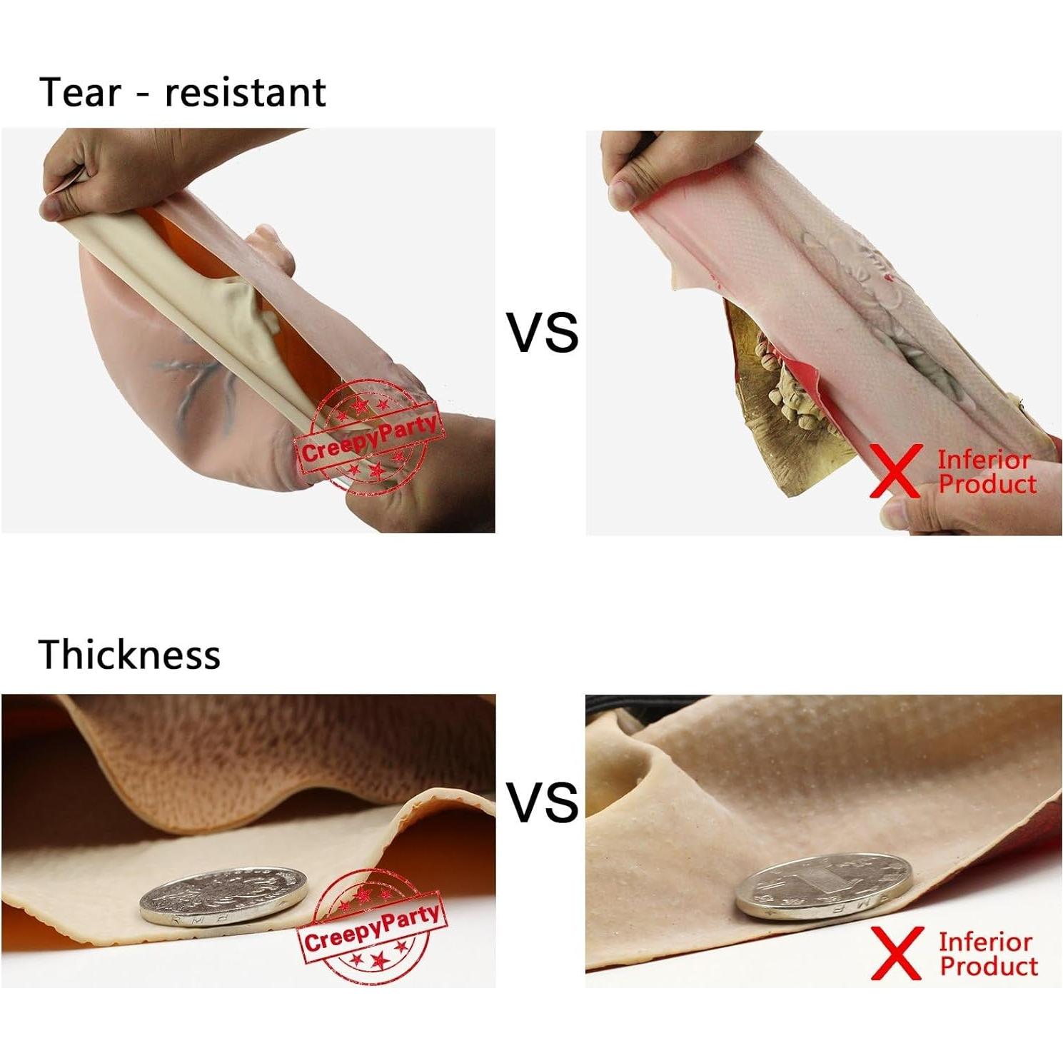 Máscara de perro caniche blanca CreepyParty para Halloween