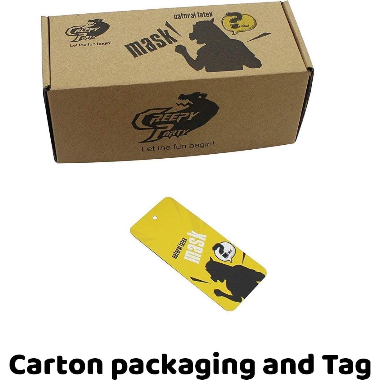 Máscara de perro caniche blanca CreepyParty para Halloween