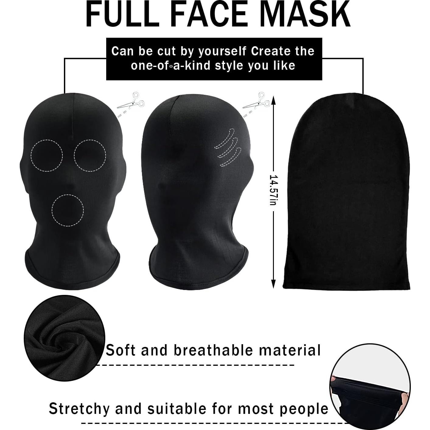 Máscara Zentai Joukavor Unisex de Cara Completa - 37x23 cm