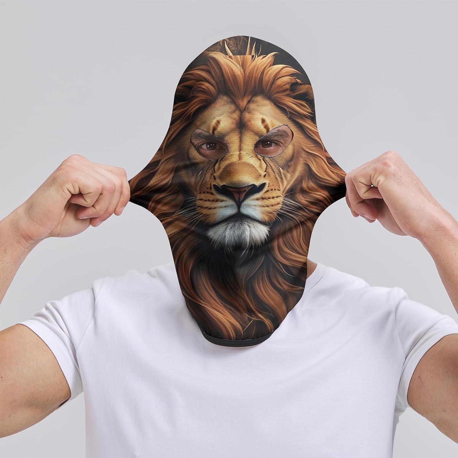 Mascarilla Balaclava Kiyrnie Animal León 3D UV Protección
