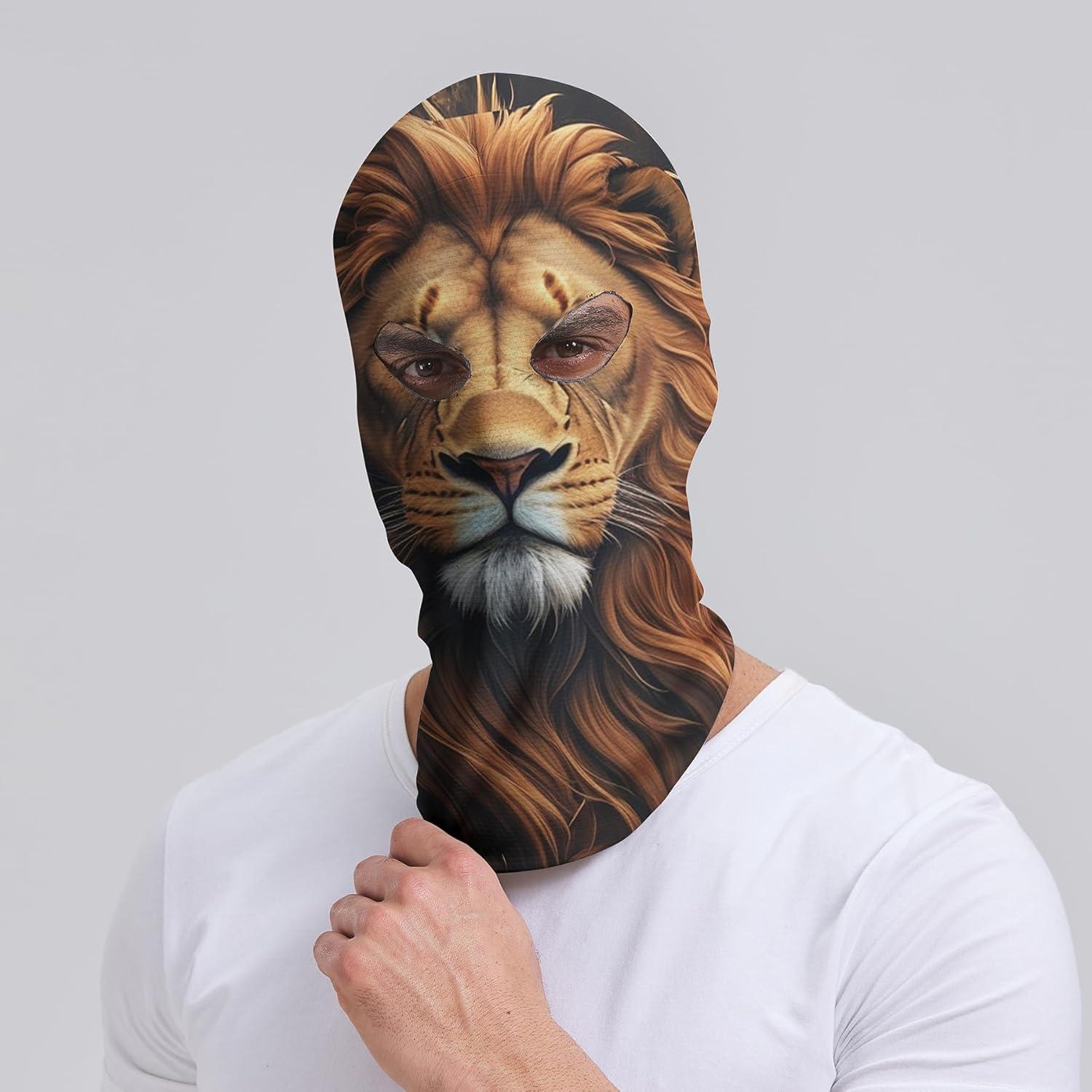Mascarilla Balaclava Kiyrnie Animal León 3D UV Protección