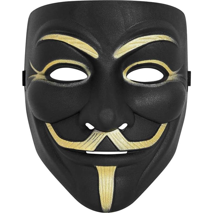 Paquete de 4 Máscaras V de Vendetta WLPARTY para Disfraz