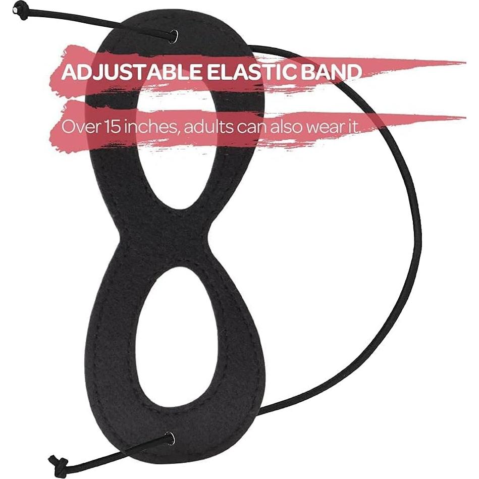 Máscaras de Superhéroe AIMIKE - Paquete de 2, Fieltro Negro