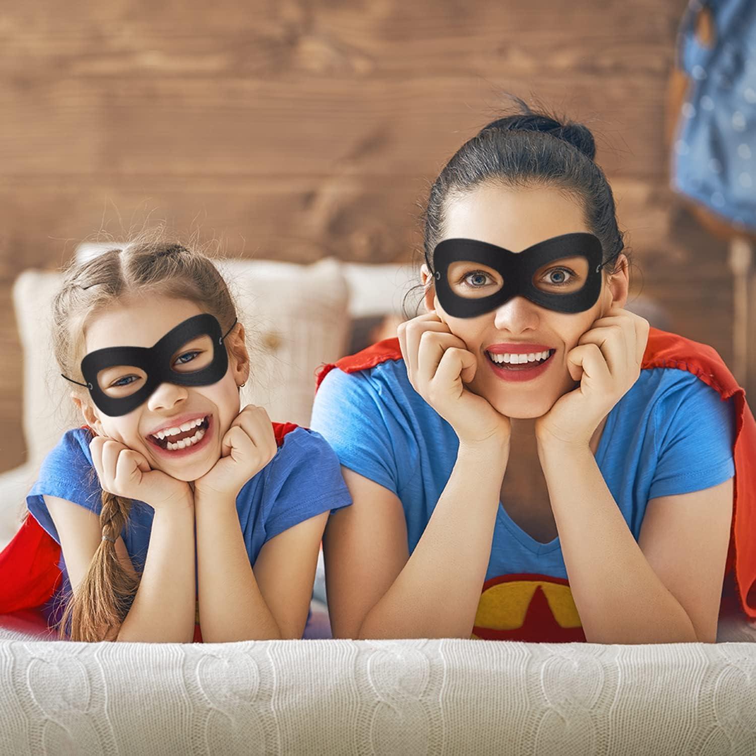 Máscaras de Superhéroe AIMIKE - Paquete de 2, Fieltro Negro