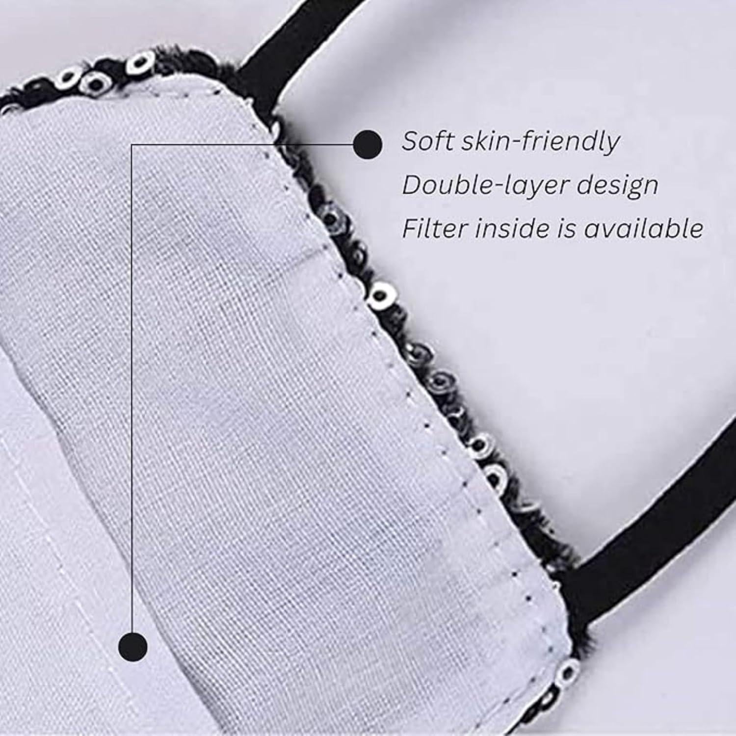 Máscara Facial de Rhinestone Ciana para Mujeres - 6 Diseños