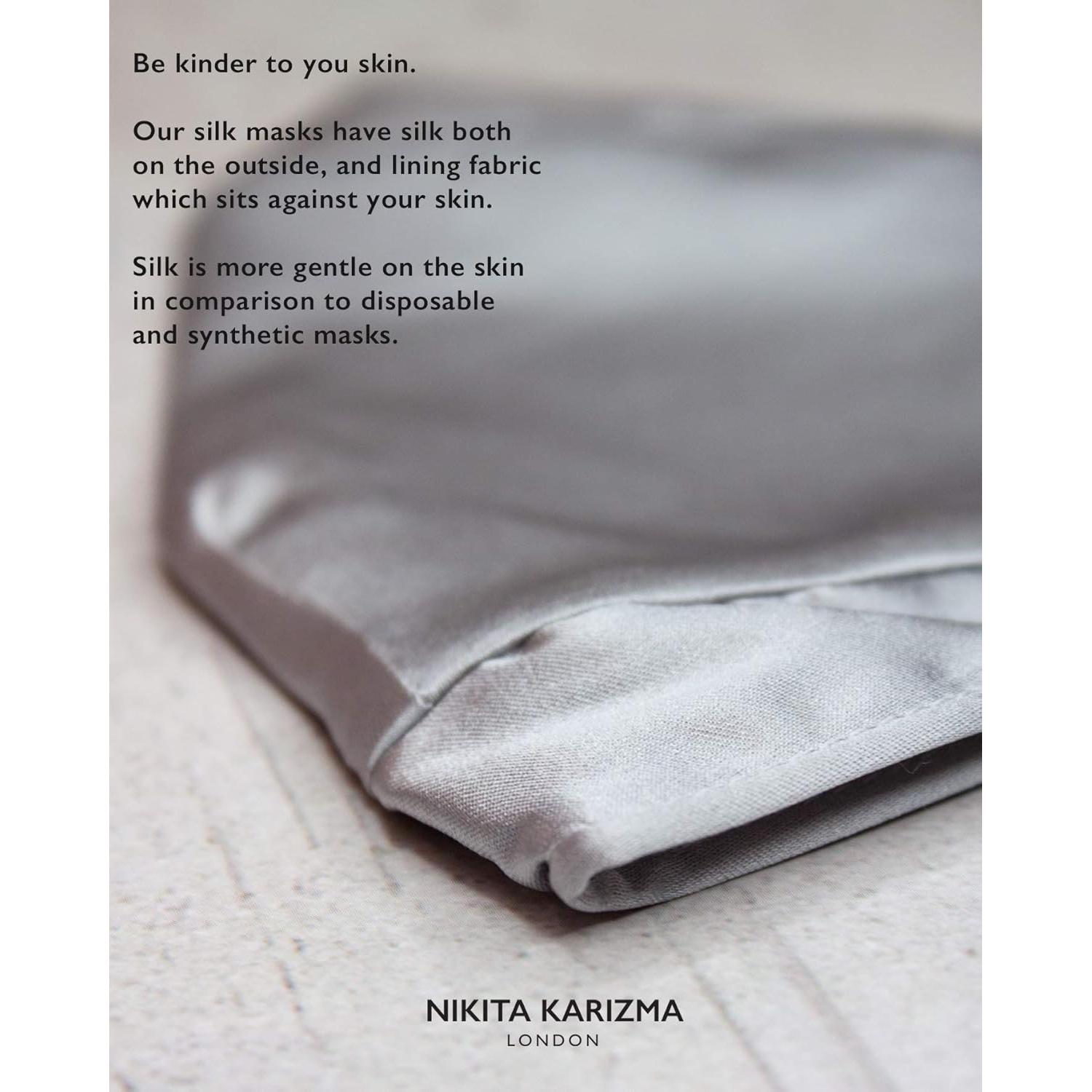 Mascarilla de Seda KARIZMA 90210 Gris - Lavable y Reutilizable