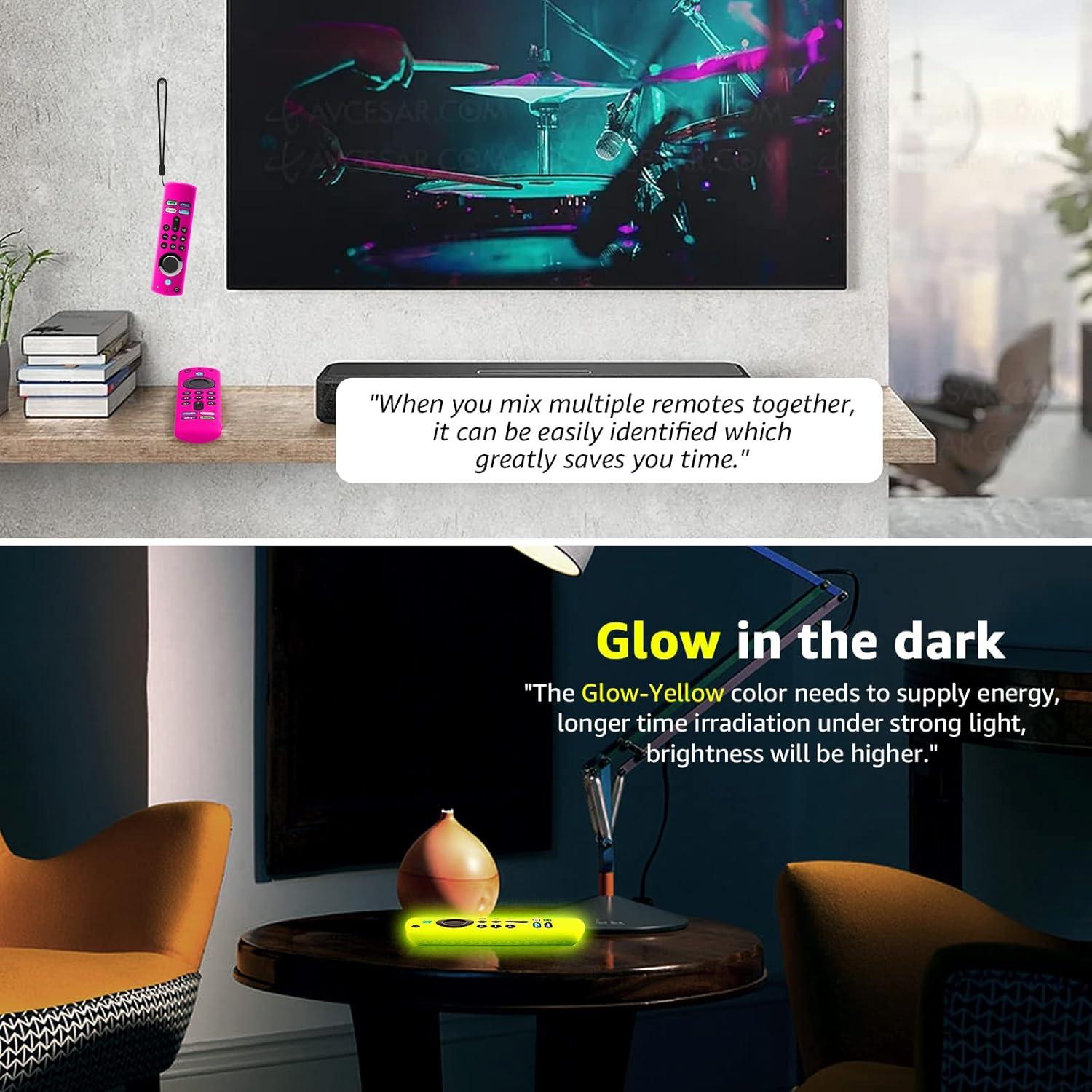 Funda de Control Remoto Fire Stick 3ra Gen OneBom - Brilla en la Oscuridad