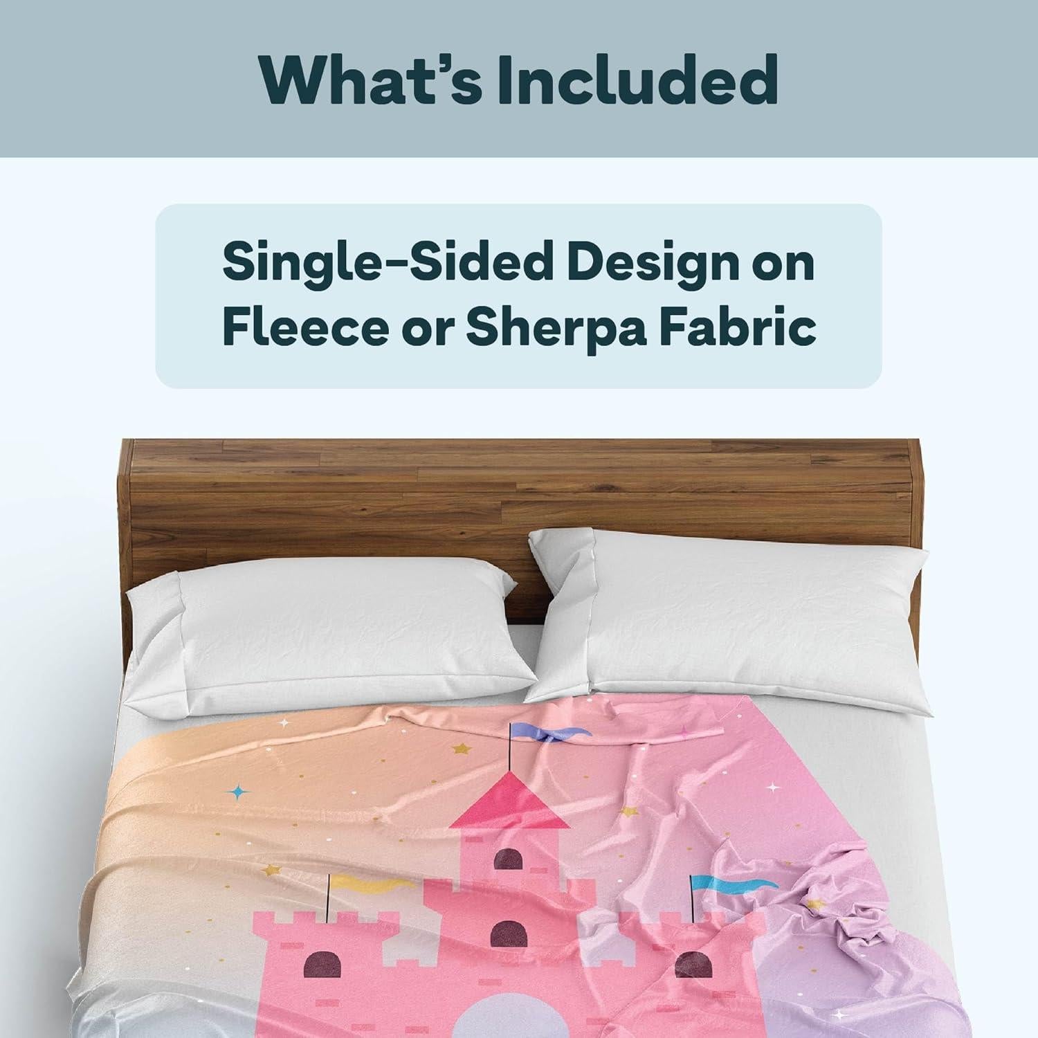 Manta Personalizada Sirena Sherpa 80x60 cm para Niñas