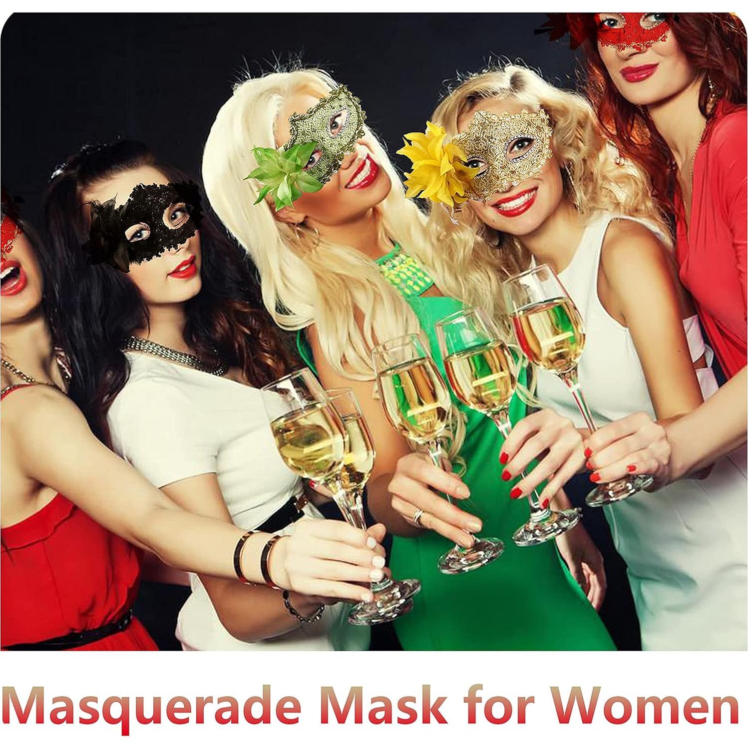 Máscara de Mascarada Veneciana Geek-M para Mujeres - Blanca