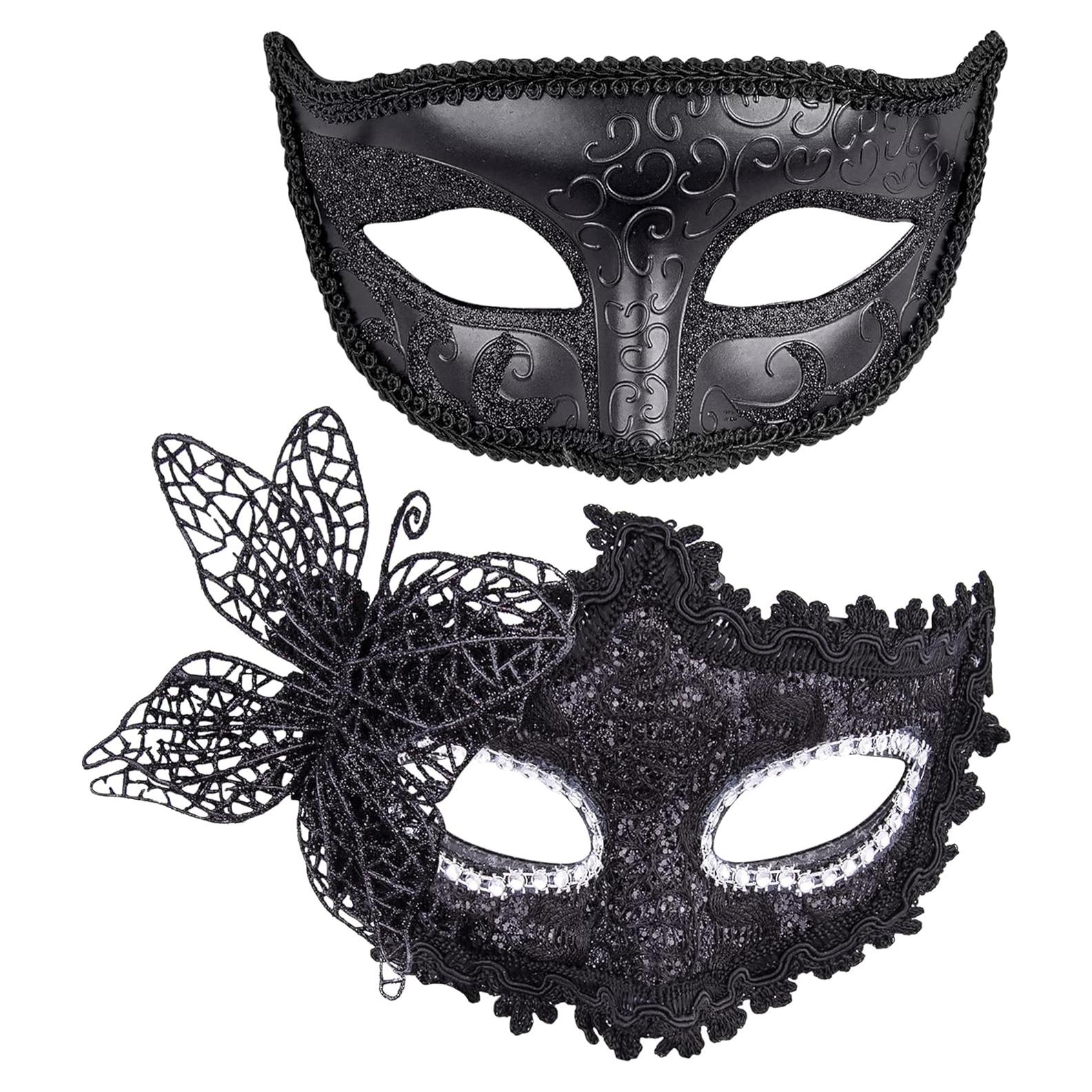 Conjunto de Máscaras de Fiesta SIQUK para Parejas - Plástico