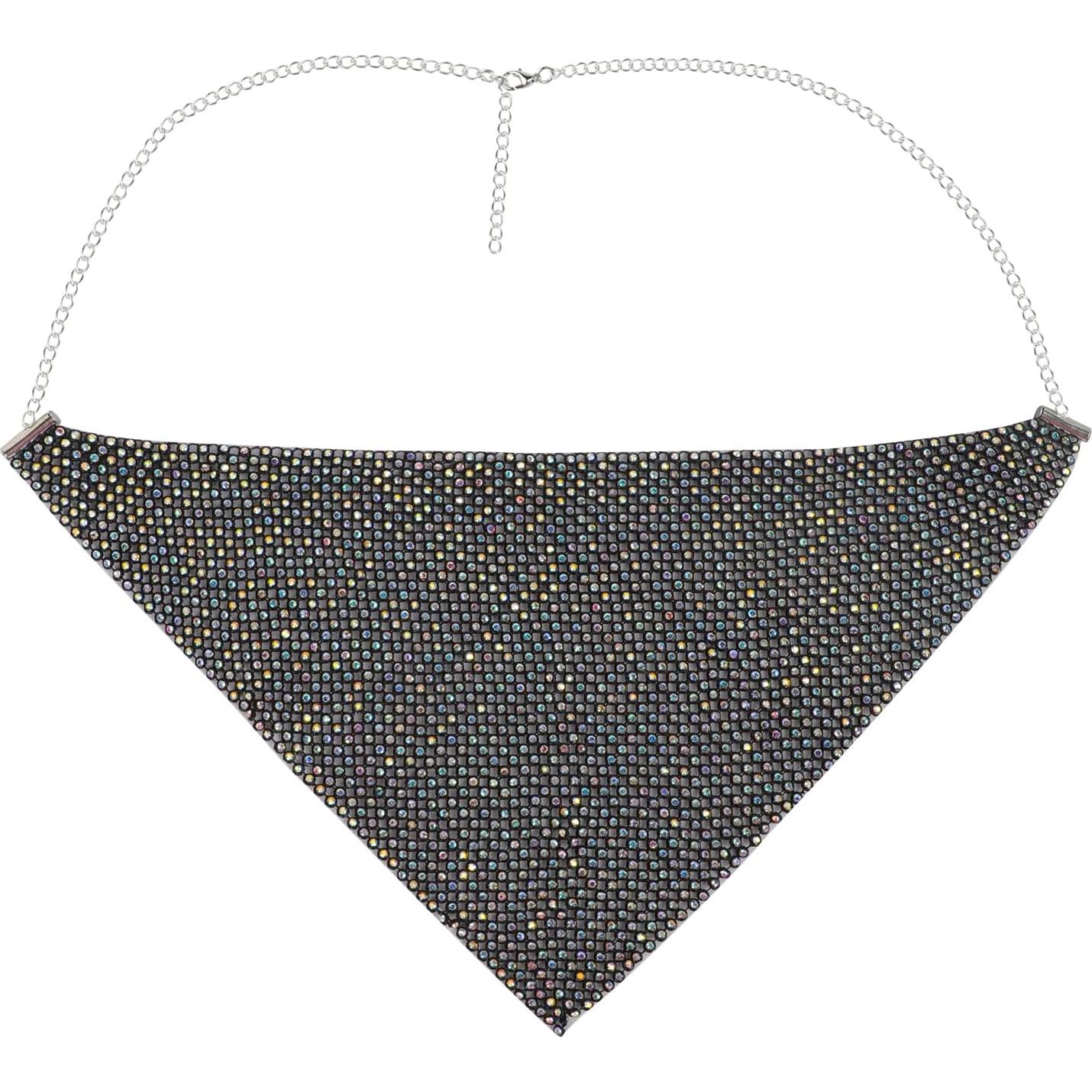 Máscara de media cara de malla con brillantes PURFUN para mujeres