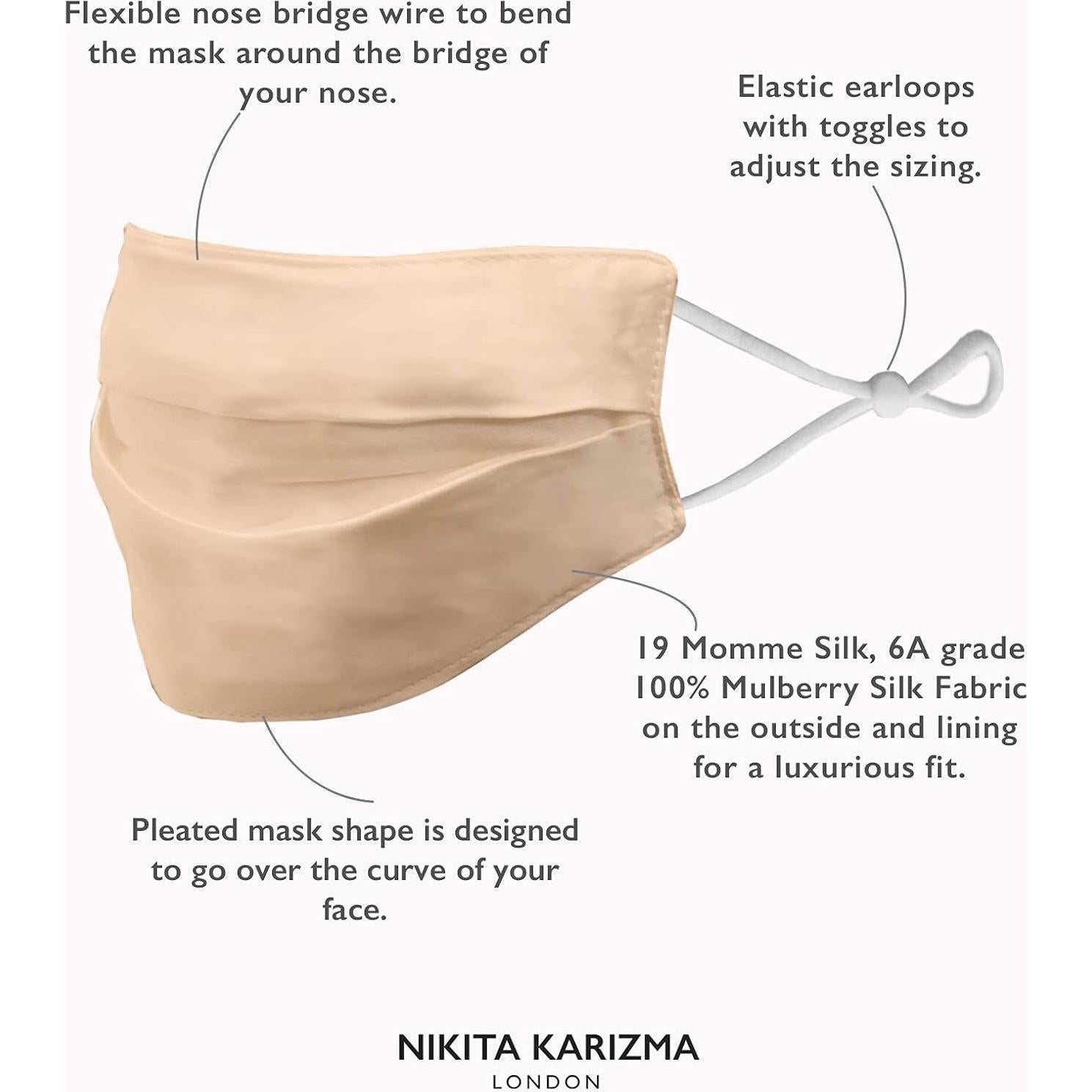 Mascarilla de Seda KARIZMA Beverly Hills Champagne Reutilizable