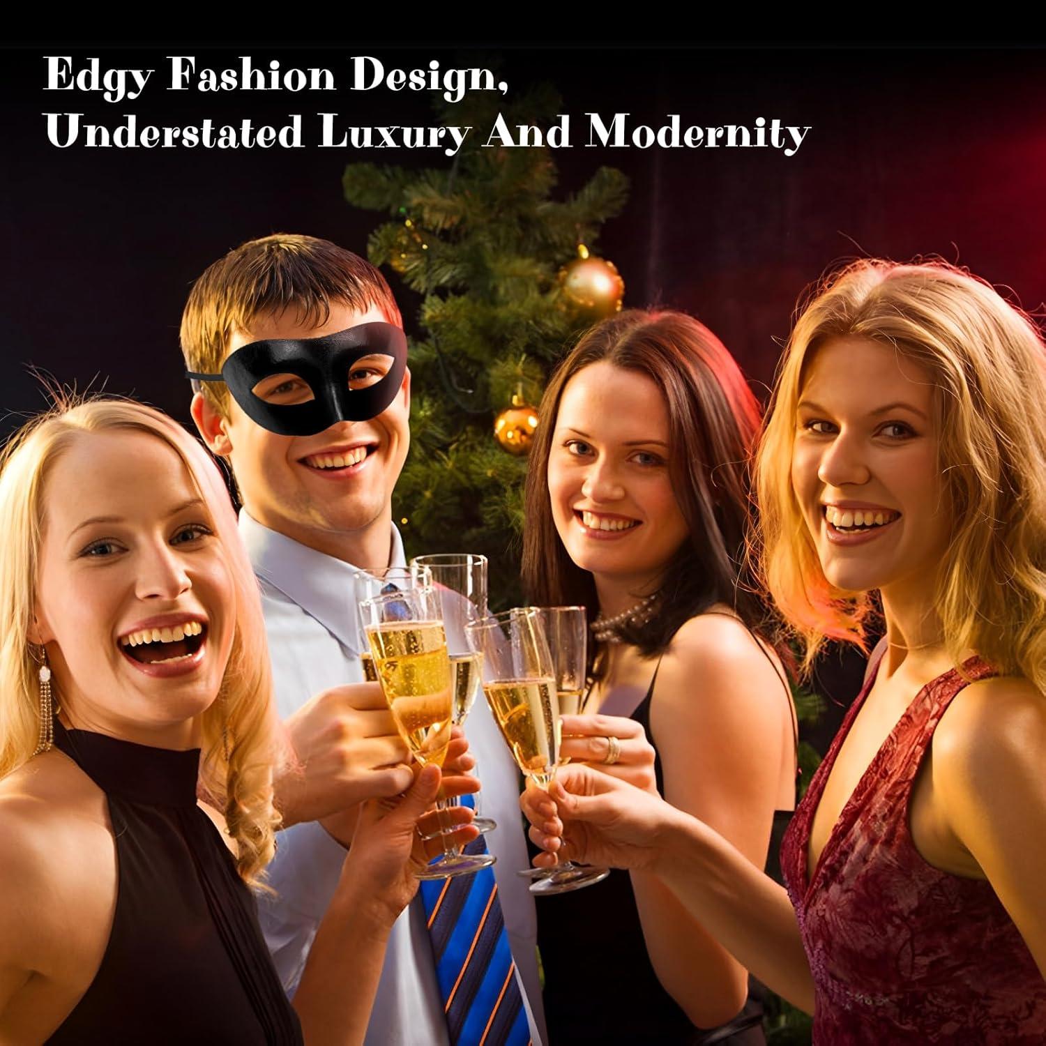 Máscara de Carnaval Exlinonline Elástica para Adultos - Diseño Elegante