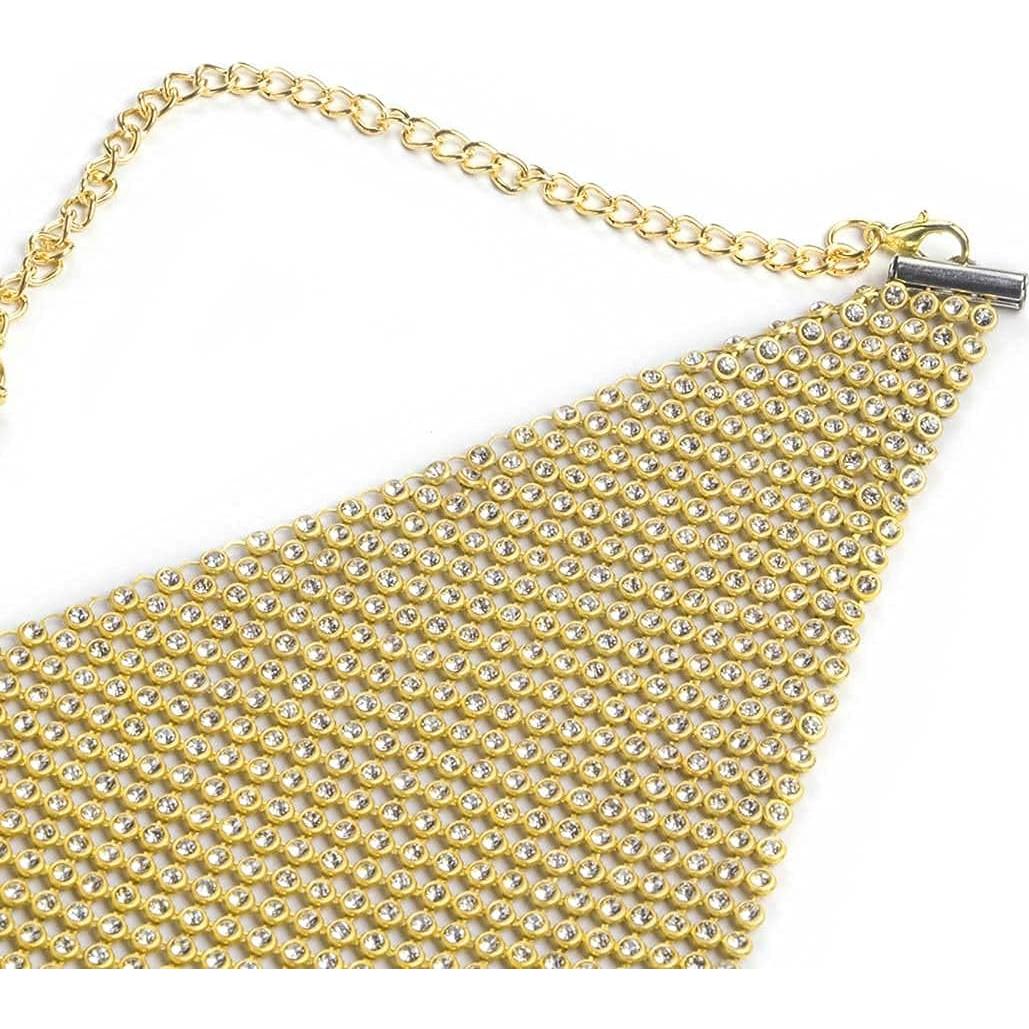 Máscara Facial Brillante Yovic con Rhinestones Ajustable