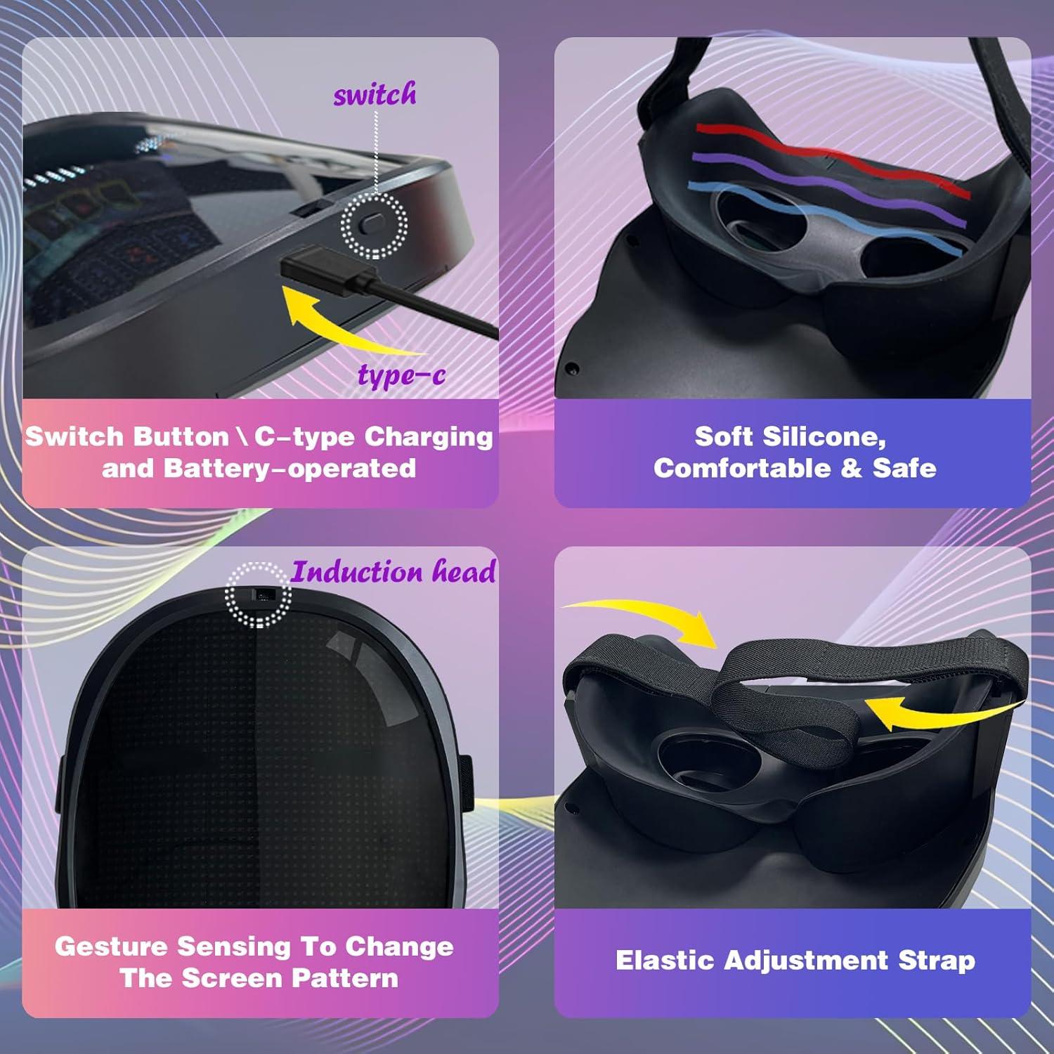 Máscara LED Depointer Life Recargable con Control Bluetooth