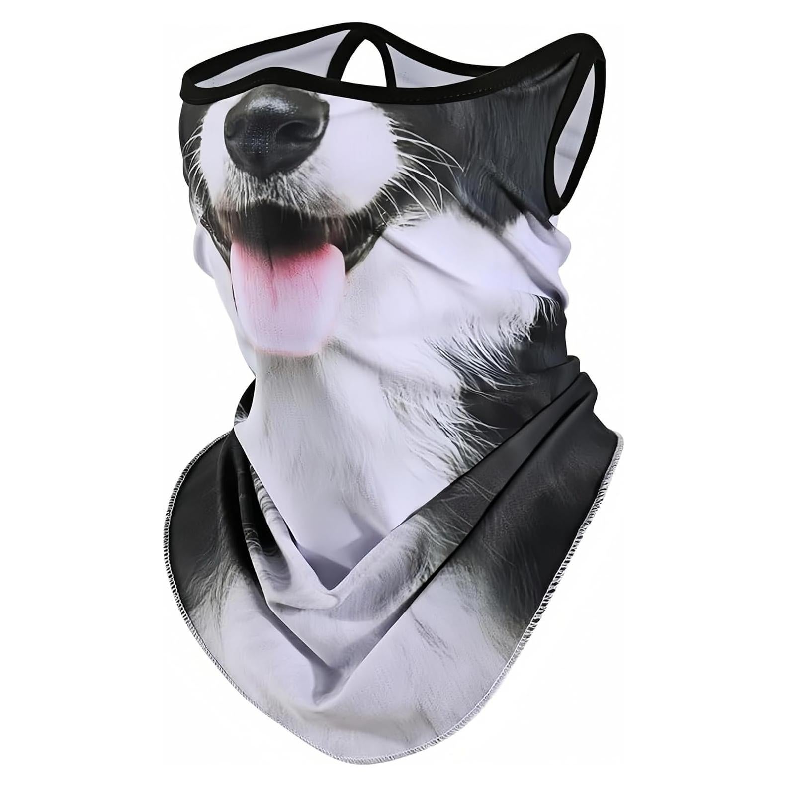 Máscara Facial 3D de Animal YJPPDD - Collie de Frontera