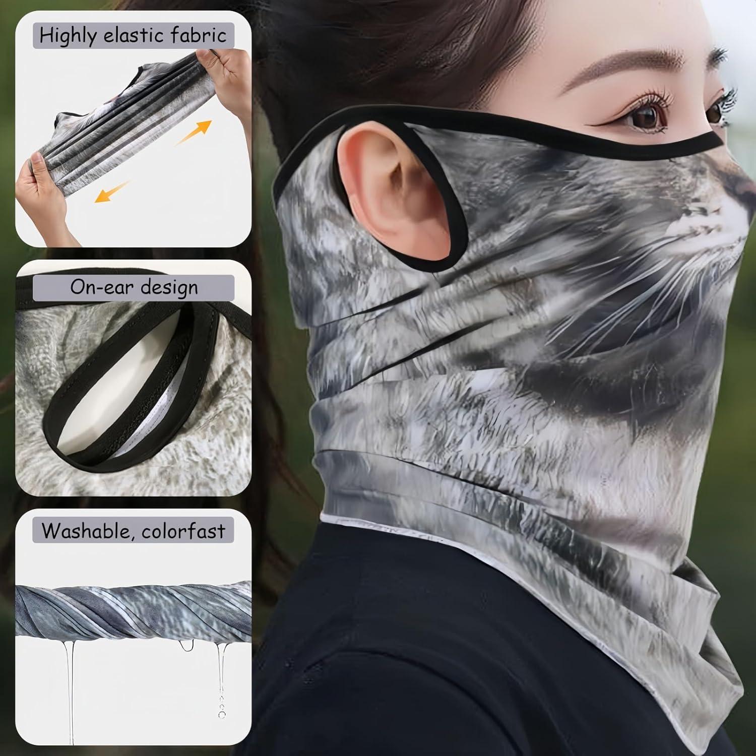 Máscara Facial 3D de Animal YJPPDD - Collie de Frontera