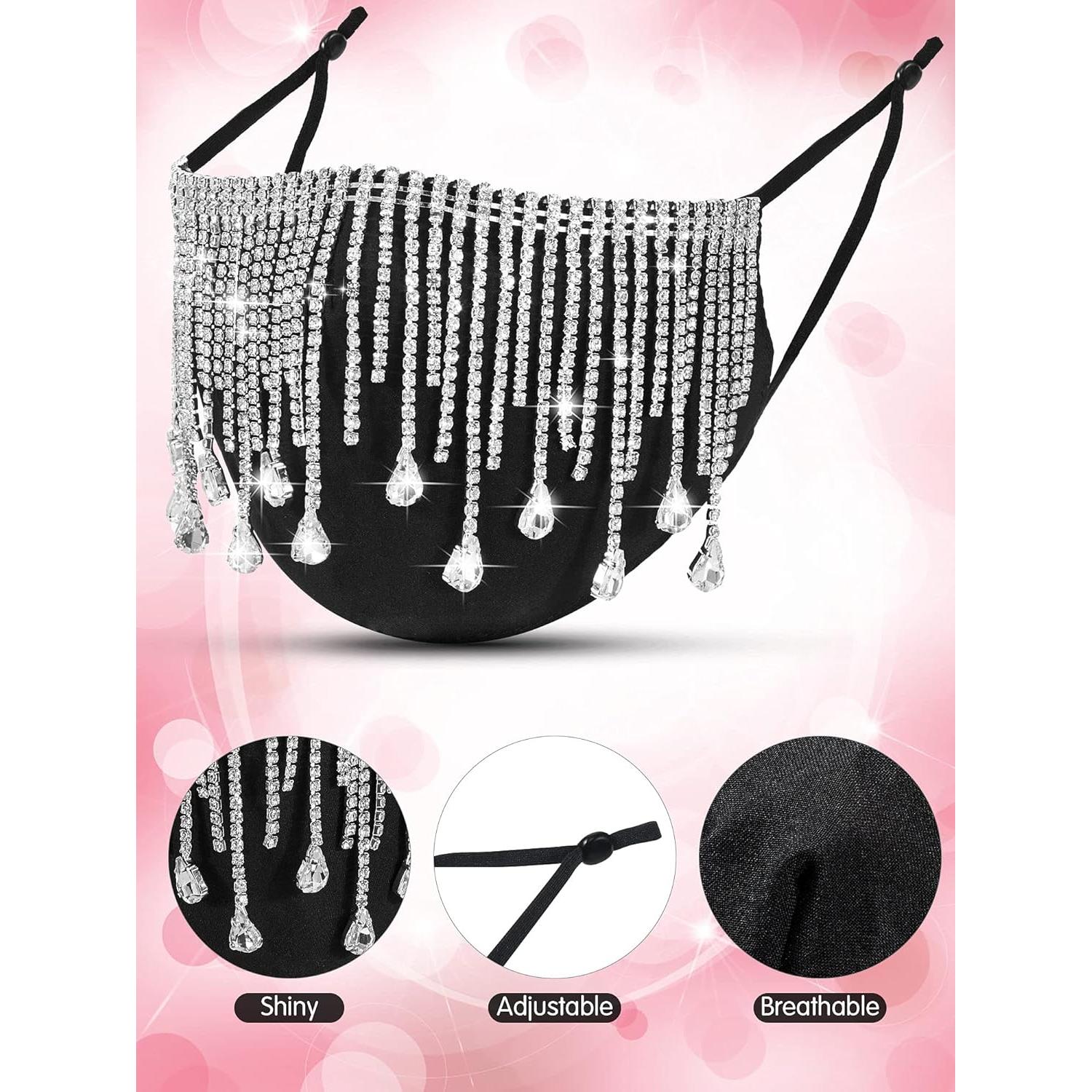 Máscaras de Carnaval Brillantes SATINIOR 2 Piezas para Mujeres