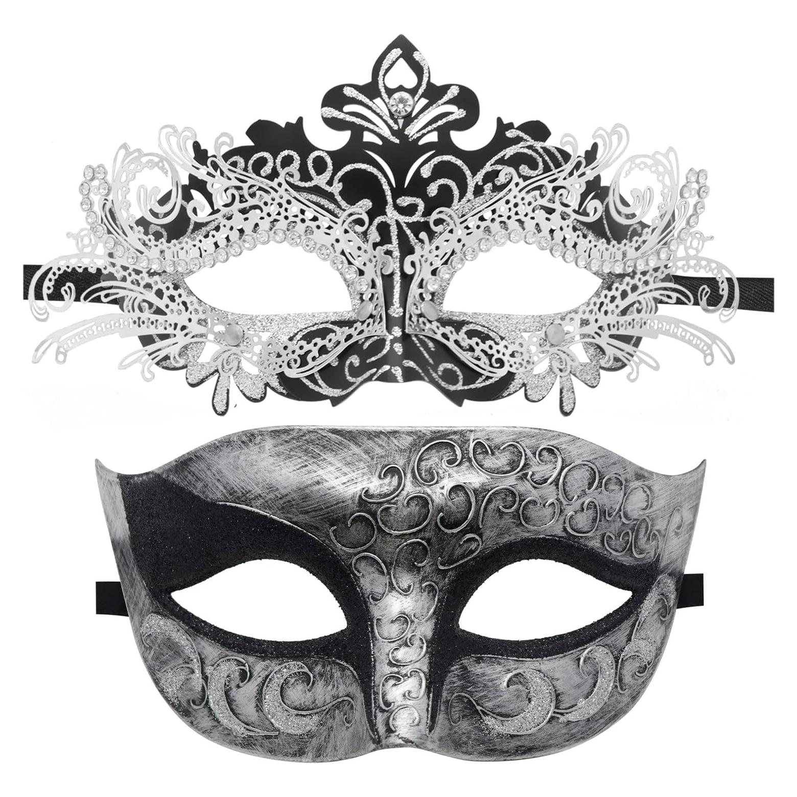 Conjunto de Máscaras para Parejas Coddsmz - Veneciana y Mardi Gras