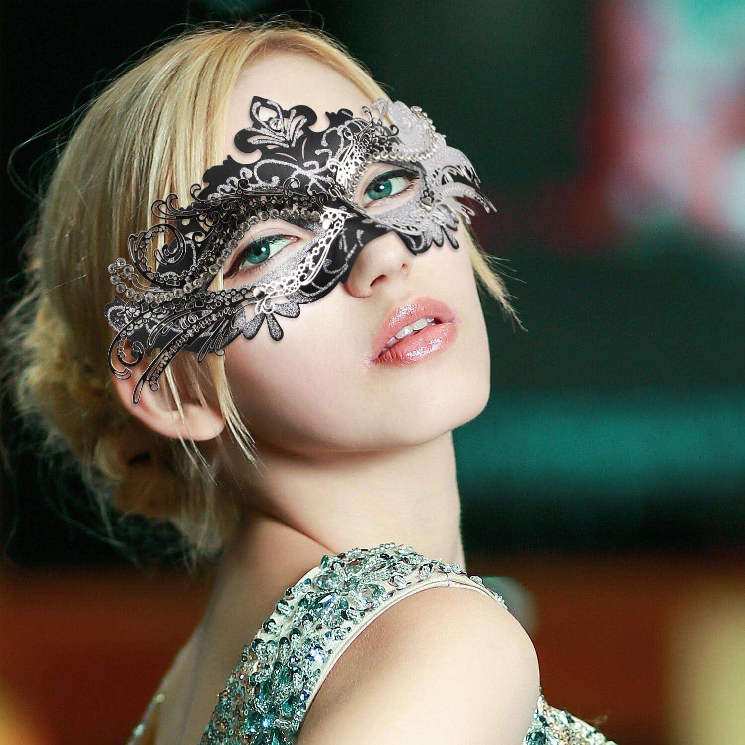 Conjunto de Máscaras para Parejas Coddsmz - Veneciana y Mardi Gras